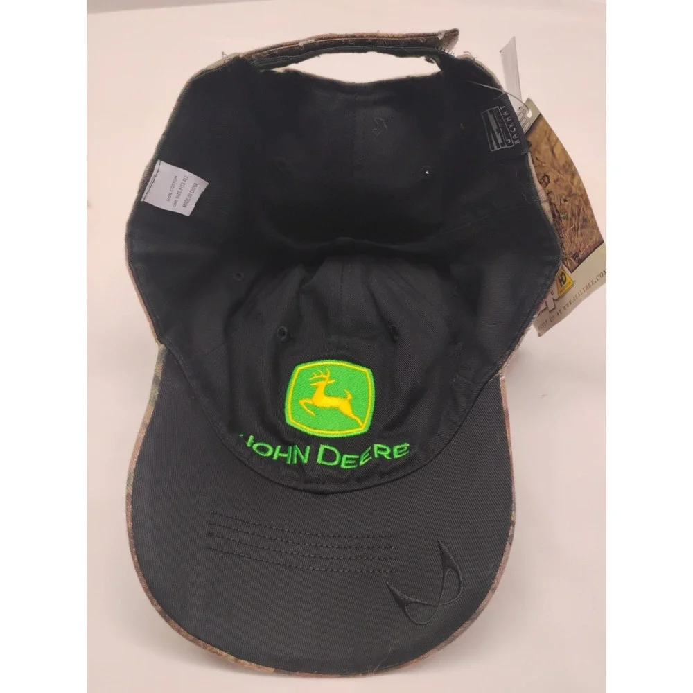 Realtree UForm Reversible Camo Black John Deere NWT Adjustable Baseball Hat Cap